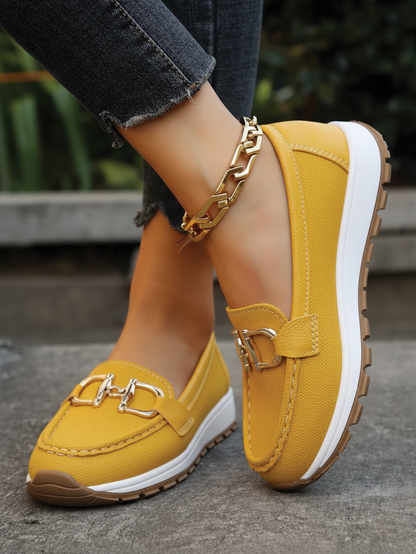 Ellie - Flat Buckle Loafers