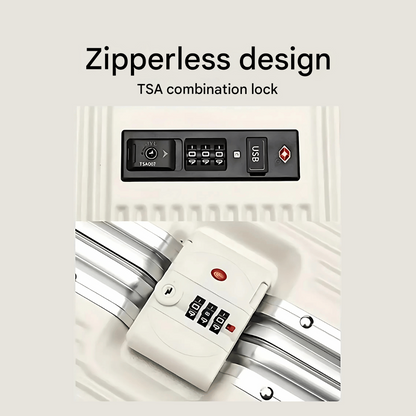 Handgepäckkoffer | Aluminium | TSA-Schloss | Integrierte USB-ports-Luzern Mode