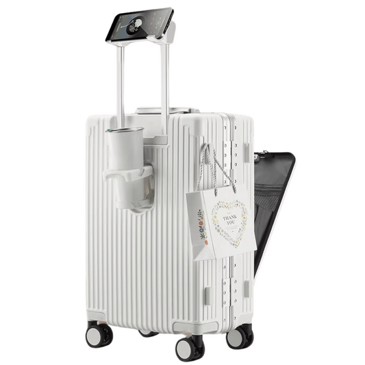 Handgepäckkoffer | Aluminium | TSA-Schloss | Integrierte USB-ports-Luzern Mode