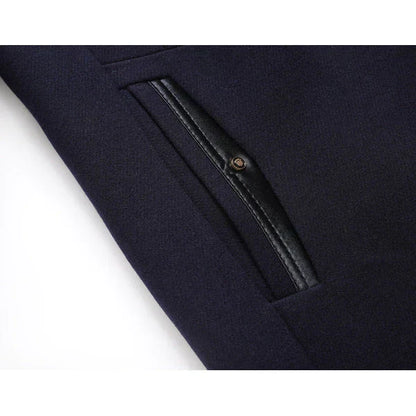 Cappotto in misto lana da uomo – Cappotto invernale spesso con doppio collo