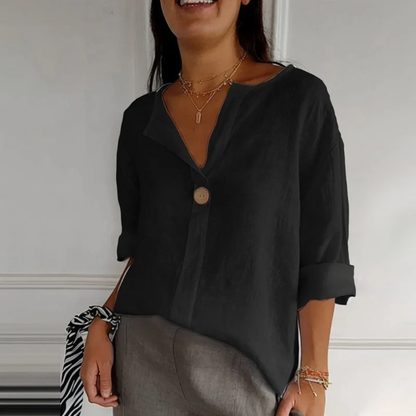 Helene | Damen Bluse Mit V Ausschnitt