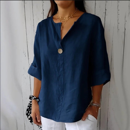 Helene | Damen Bluse Mit V Ausschnitt