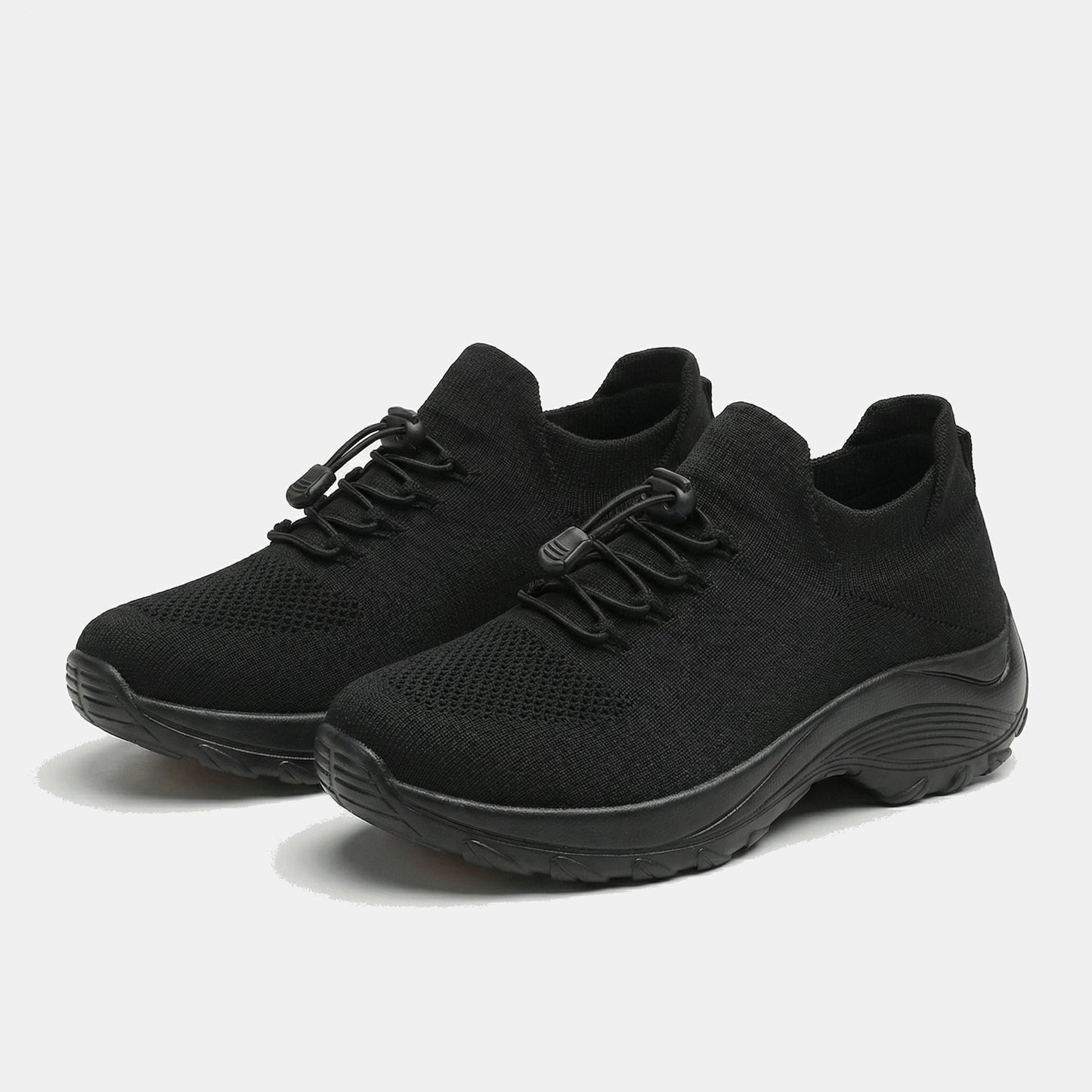 Ambulo Orthopädische Schuhe Strickstoff - Grün Schwarz