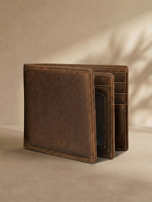 Heren Bifold Echte Leer RFID Blokkerende Portemonnee - StitchCraft