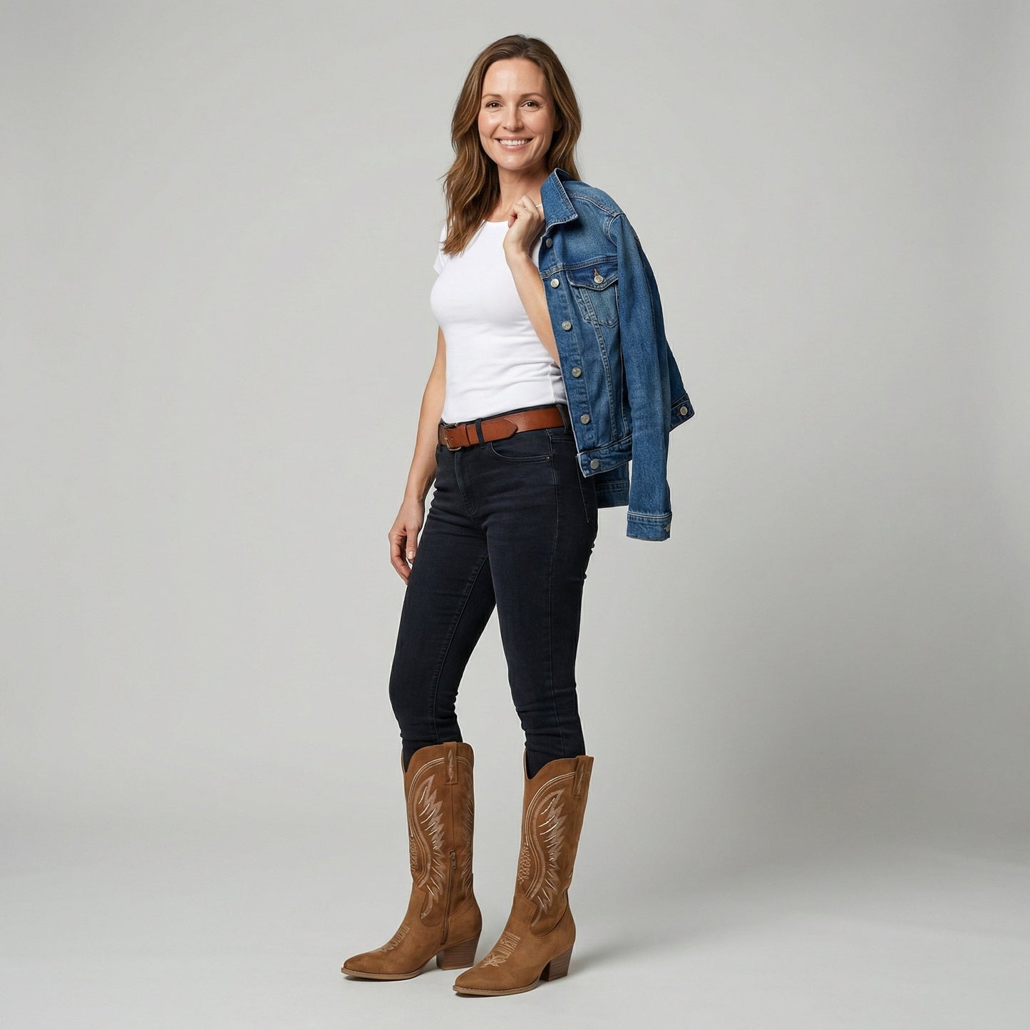 Suede Cowgirl Boots | Women's Block Heel Western Footwear