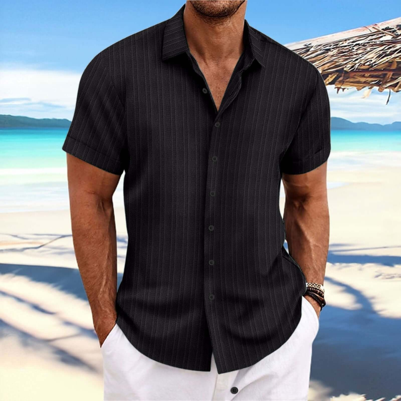 Men’s Short Sleeve Summer Shirt – Lightweight Breathable Comfortable Stylish Casual Everyday Wear