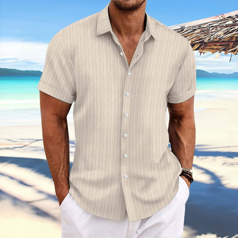 Men’s Short Sleeve Summer Shirt – Lightweight Breathable Comfortable Stylish Casual Everyday Wear
