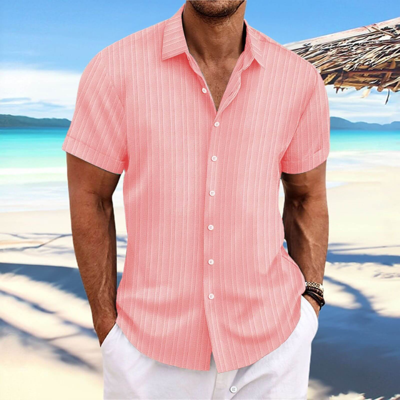 Men’s Short Sleeve Summer Shirt – Lightweight Breathable Comfortable Stylish Casual Everyday Wear