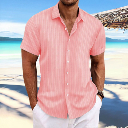 Men’s Short Sleeve Summer Shirt – Lightweight Breathable Comfortable Stylish Casual Everyday Wear