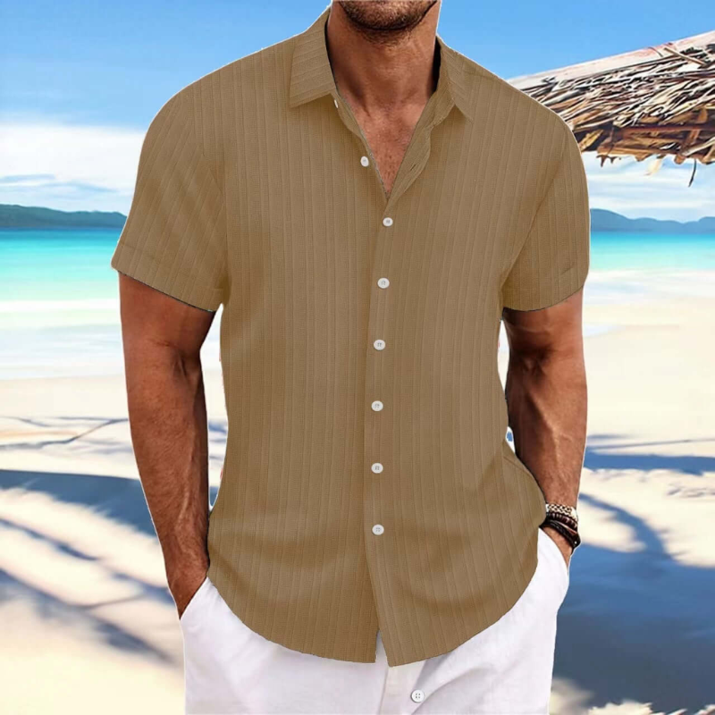 Men’s Short Sleeve Summer Shirt – Lightweight Breathable Comfortable Stylish Casual Everyday Wear