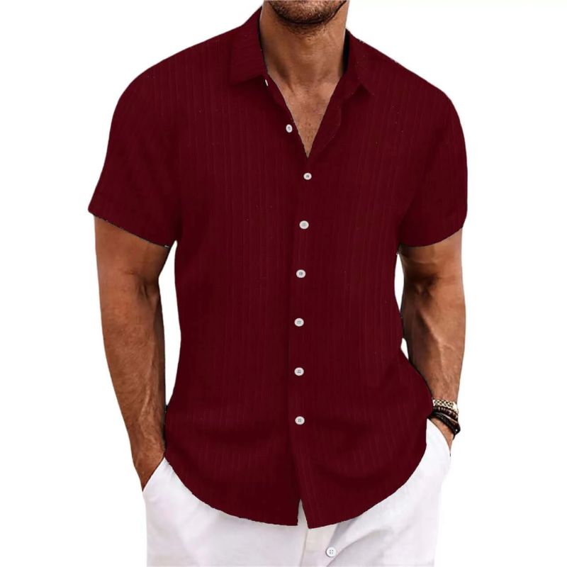 Men’s Short Sleeve Summer Shirt – Lightweight Breathable Comfortable Stylish Casual Everyday Wear