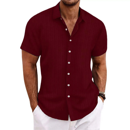 Men’s Short Sleeve Summer Shirt – Lightweight Breathable Comfortable Stylish Casual Everyday Wear