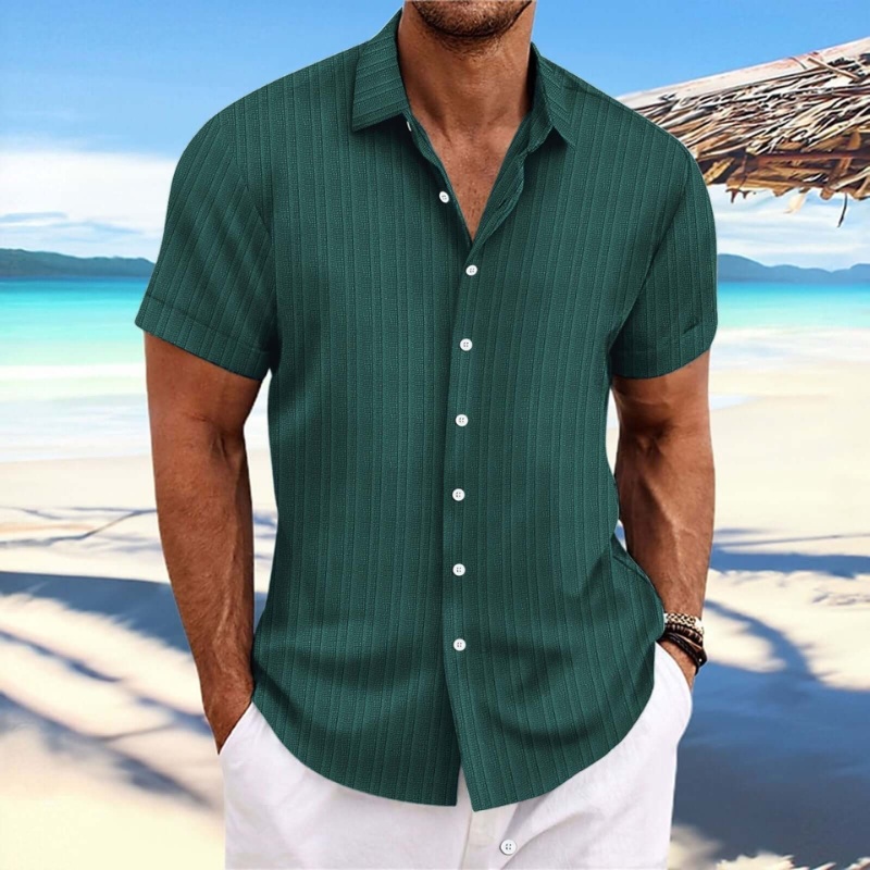 Men’s Short Sleeve Summer Shirt – Lightweight Breathable Comfortable Stylish Casual Everyday Wear