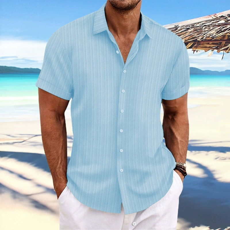Men’s Short Sleeve Summer Shirt – Lightweight Breathable Comfortable Stylish Casual Everyday Wear