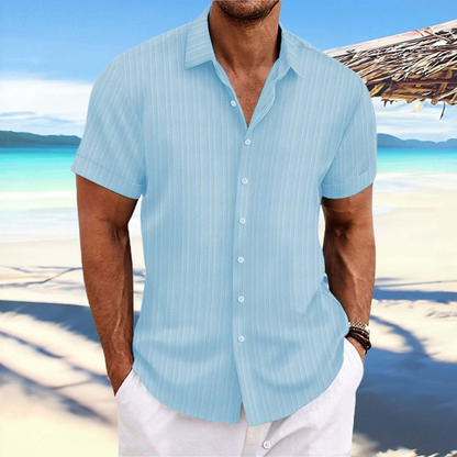 Men’s Short Sleeve Summer Shirt – Lightweight Breathable Comfortable Stylish Casual Everyday Wear