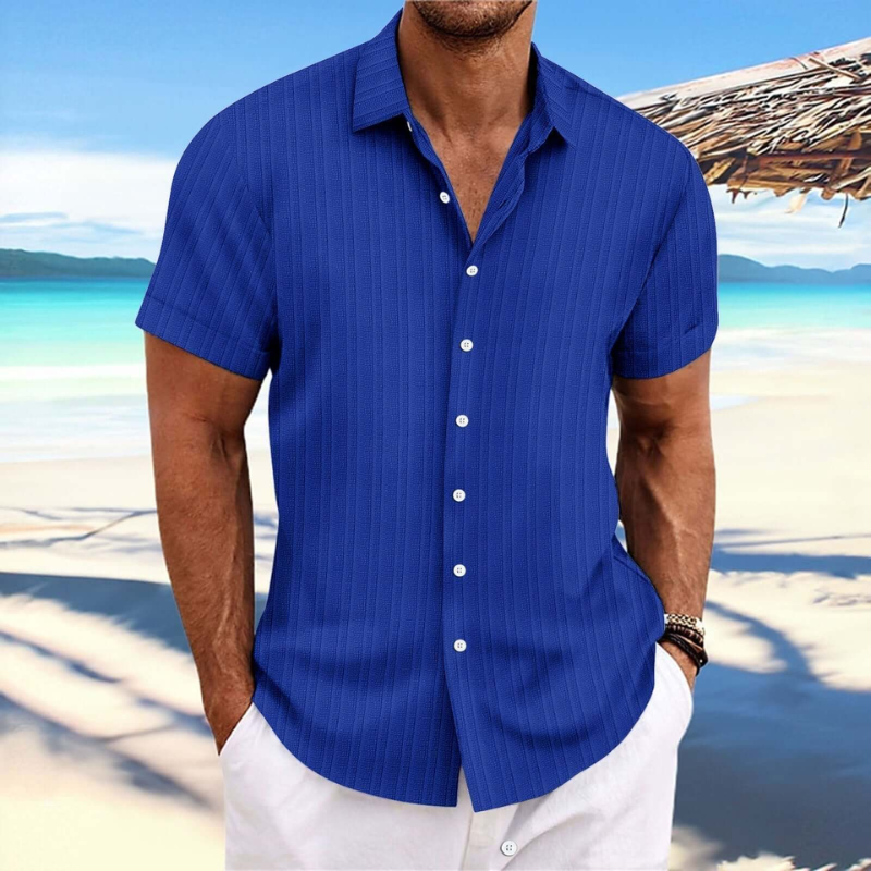Men’s Short Sleeve Summer Shirt – Lightweight Breathable Comfortable Stylish Casual Everyday Wear