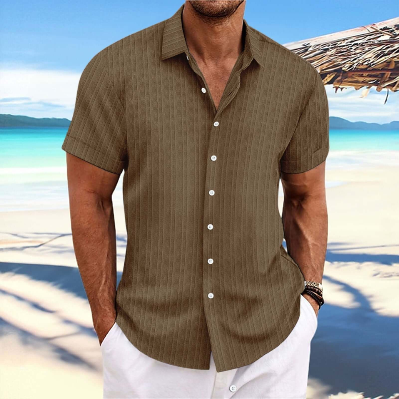 Men’s Short Sleeve Summer Shirt – Lightweight Breathable Comfortable Stylish Casual Everyday Wear