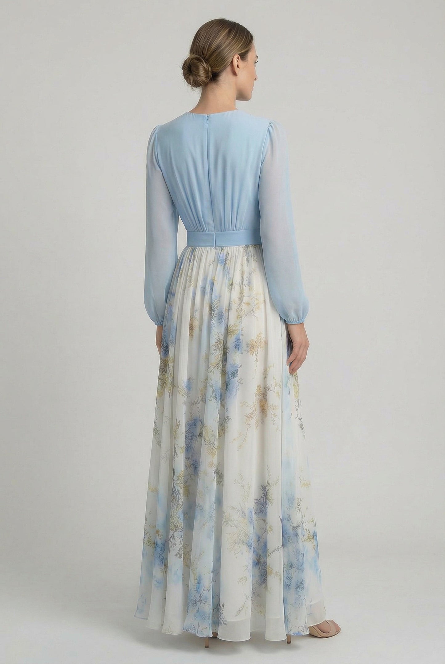 Women's Chiffon Floral Maxi Dress