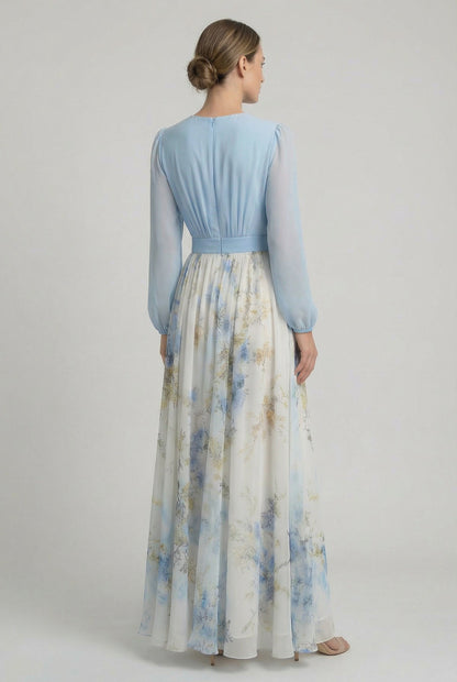 Women's Chiffon Floral Maxi Dress