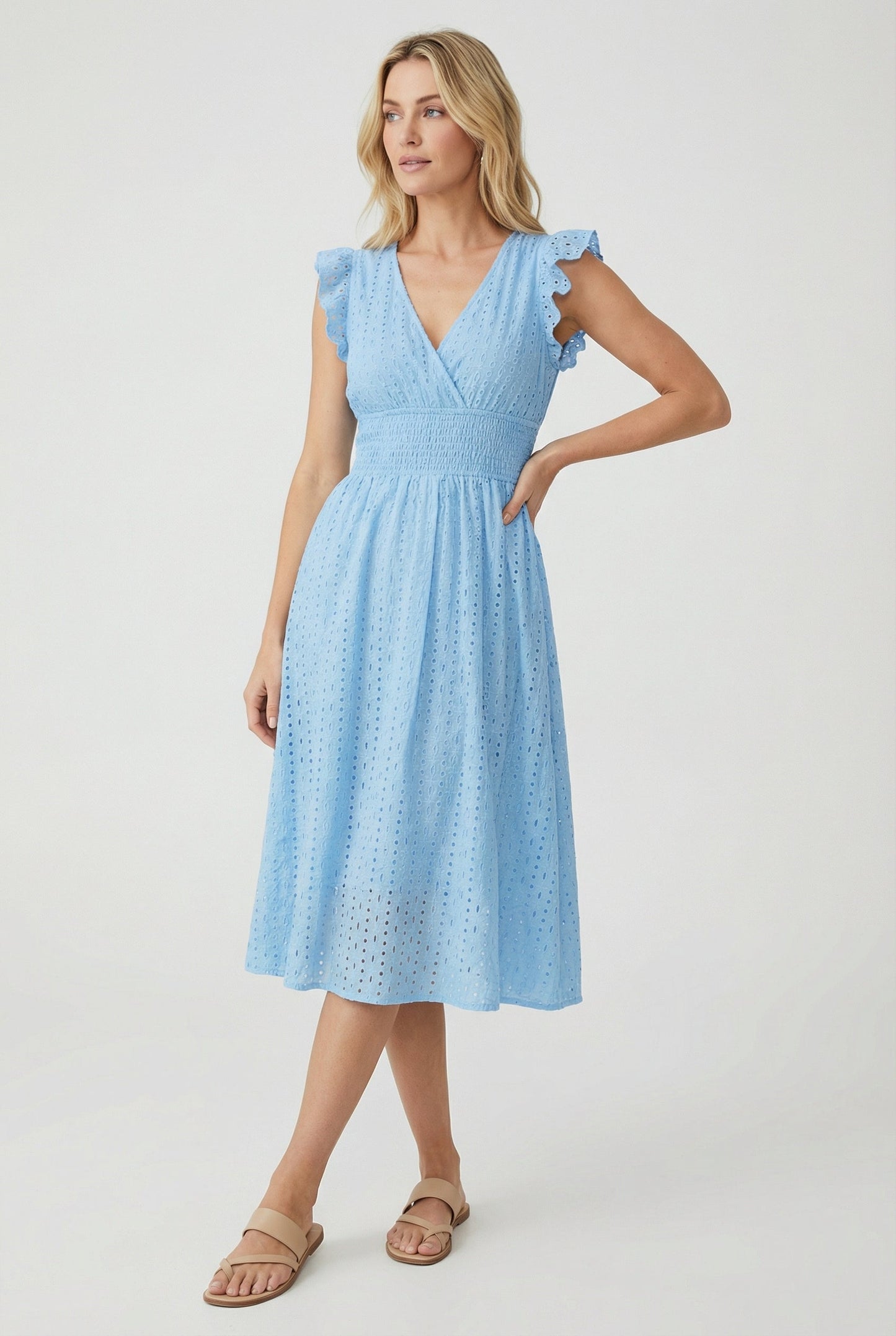 Women's A-Line Casual Summer Midi Dress