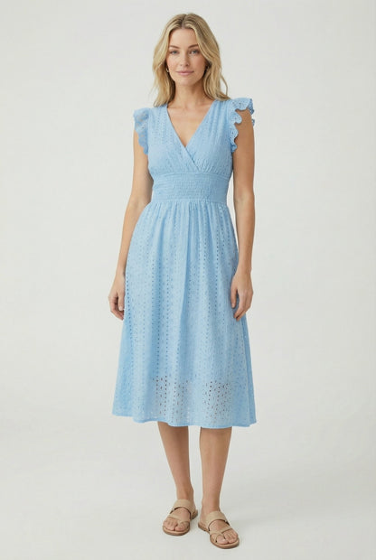 Women's A-Line Casual Summer Midi Dress