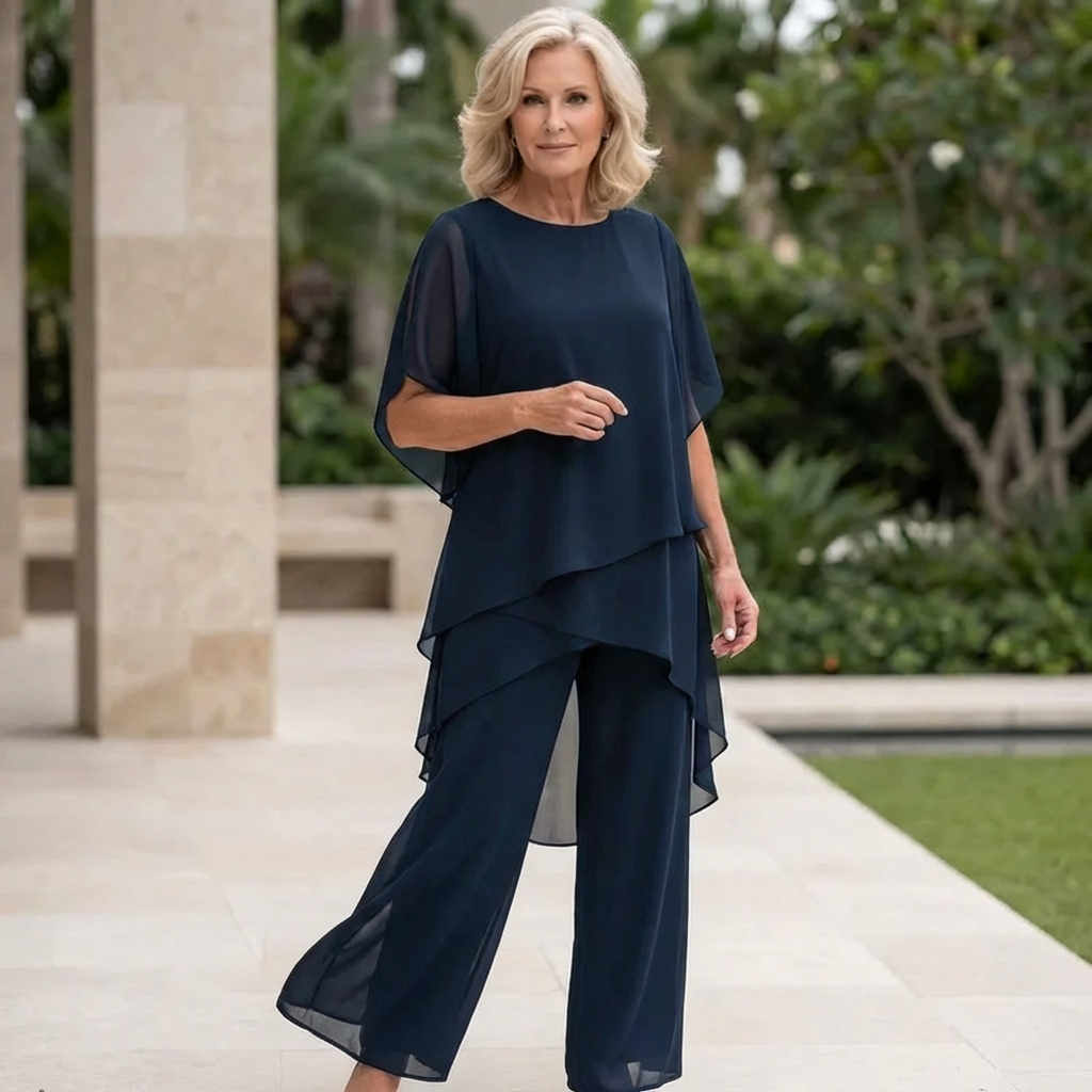 Marielle™ | Elegant Draped Palazzo Set