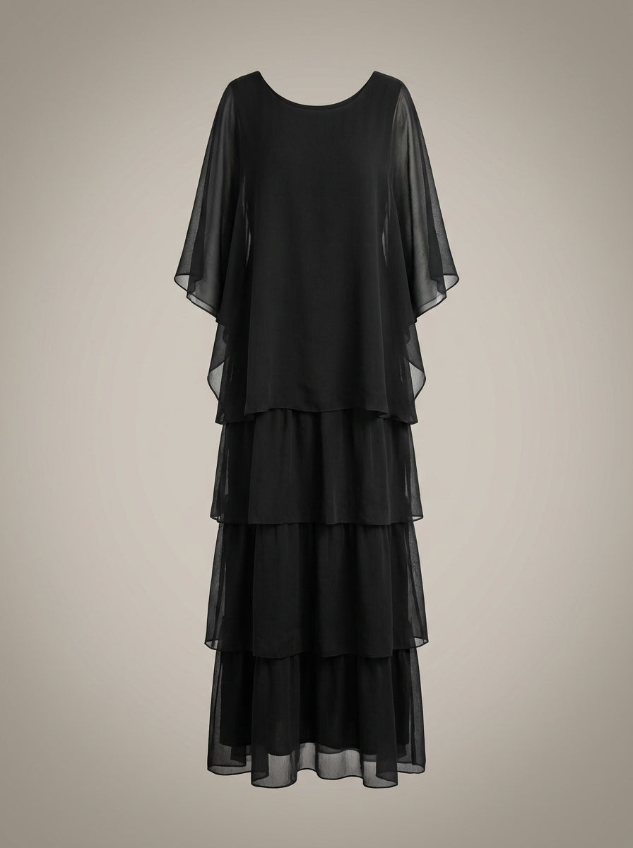 Alicia - Loose Fit Maxi Dress Batwing Sleeves