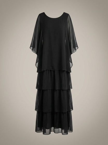 Alicia - Loose Fit Maxi Dress Batwing Sleeves