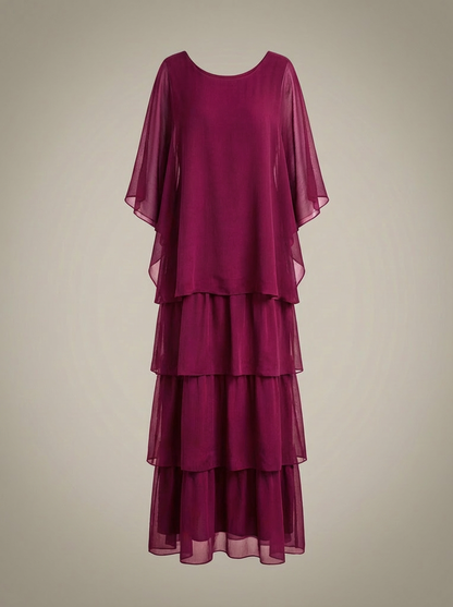 Alicia - Loose Fit Maxi Dress Batwing Sleeves