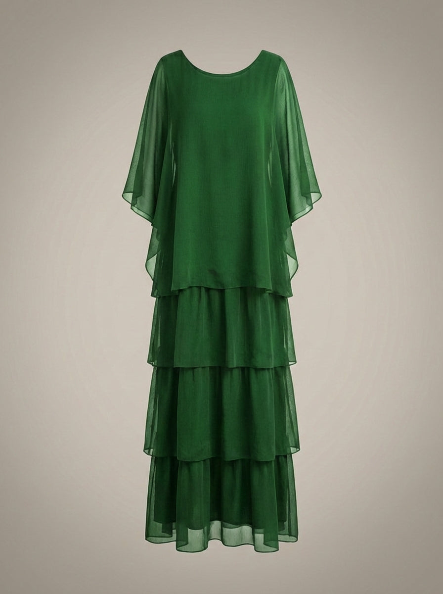 Alicia - Loose Fit Maxi Dress Batwing Sleeves