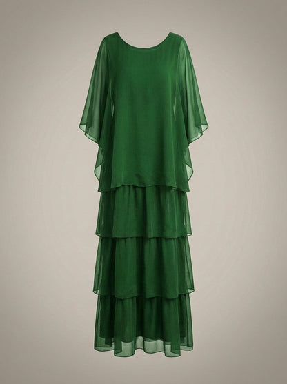 Alicia - Loose Fit Maxi Dress Batwing Sleeves