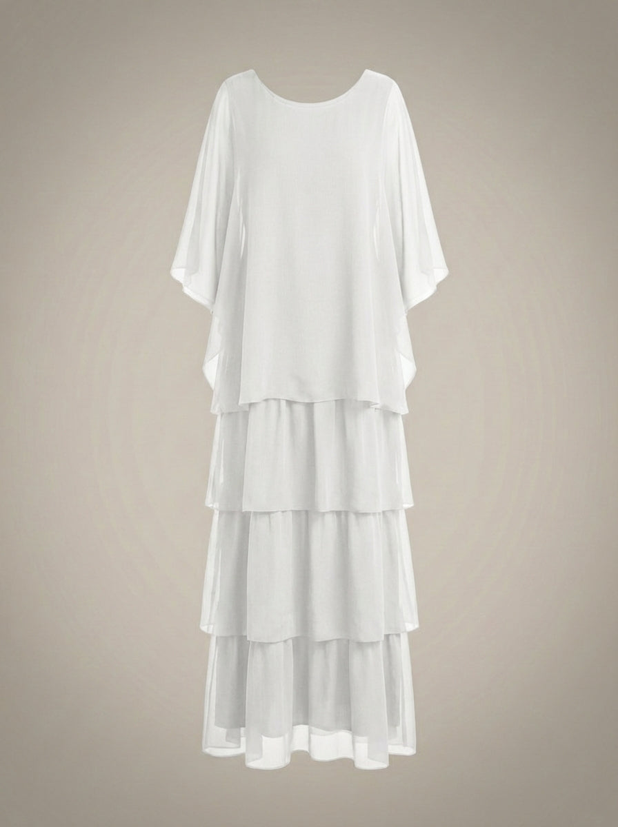 Alicia - Loose Fit Maxi Dress Batwing Sleeves