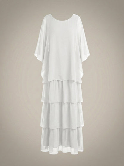 Alicia - Loose Fit Maxi Dress Batwing Sleeves
