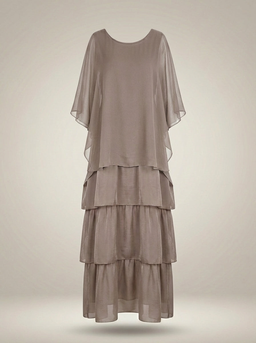 Alicia - Loose Fit Maxi Dress Batwing Sleeves