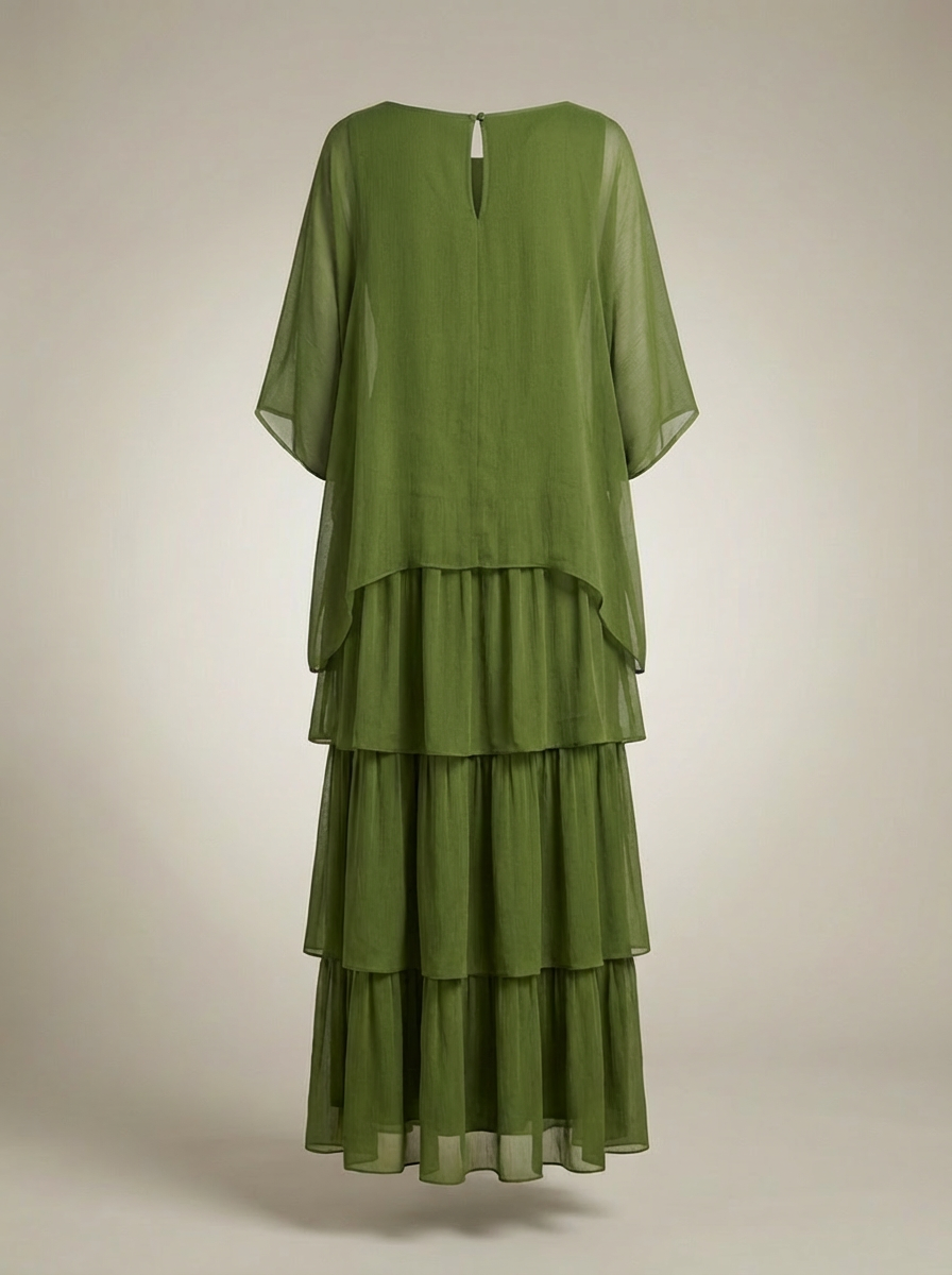 Alicia - Loose Fit Maxi Dress Batwing Sleeves
