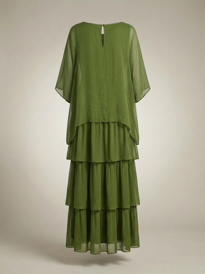 Alicia - Loose Fit Maxi Dress Batwing Sleeves