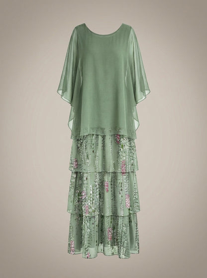 Alicia - Loose Fit Maxi Dress Batwing Sleeves