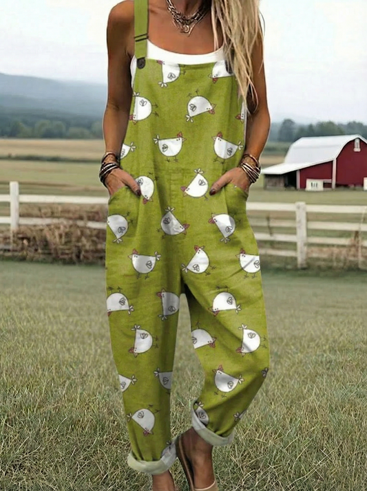 Jumpsuit med vida byxor