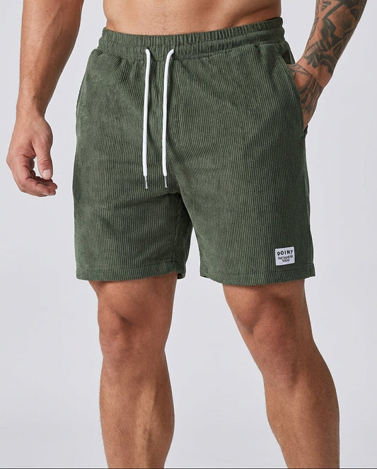 Herren Cord Shorts Sommer Elastischer Bund Kordelzug