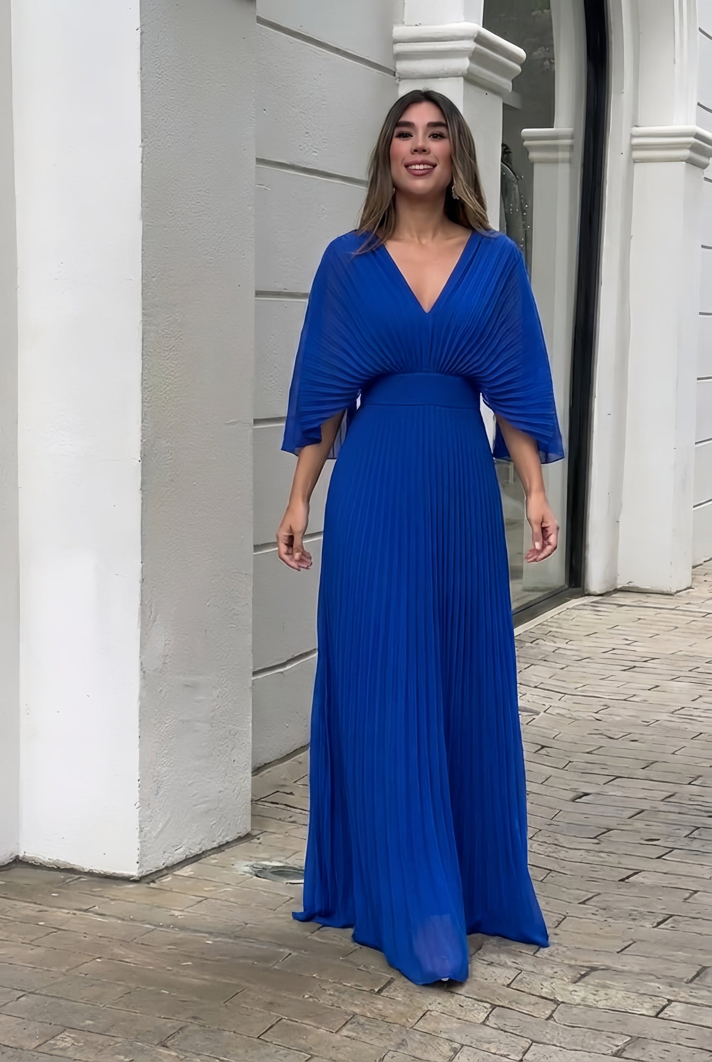 Stephanie™ Elegantna Naborana Maxi Haljina