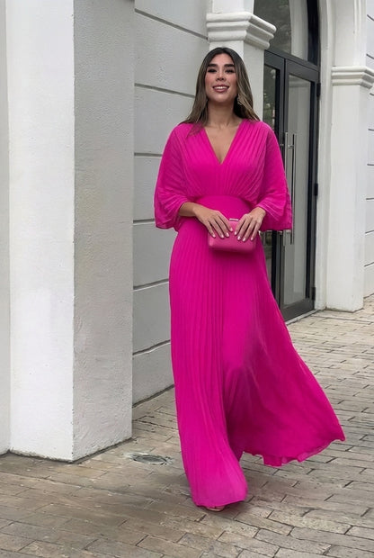 Stephanie™ Elegantna Naborana Maxi Haljina