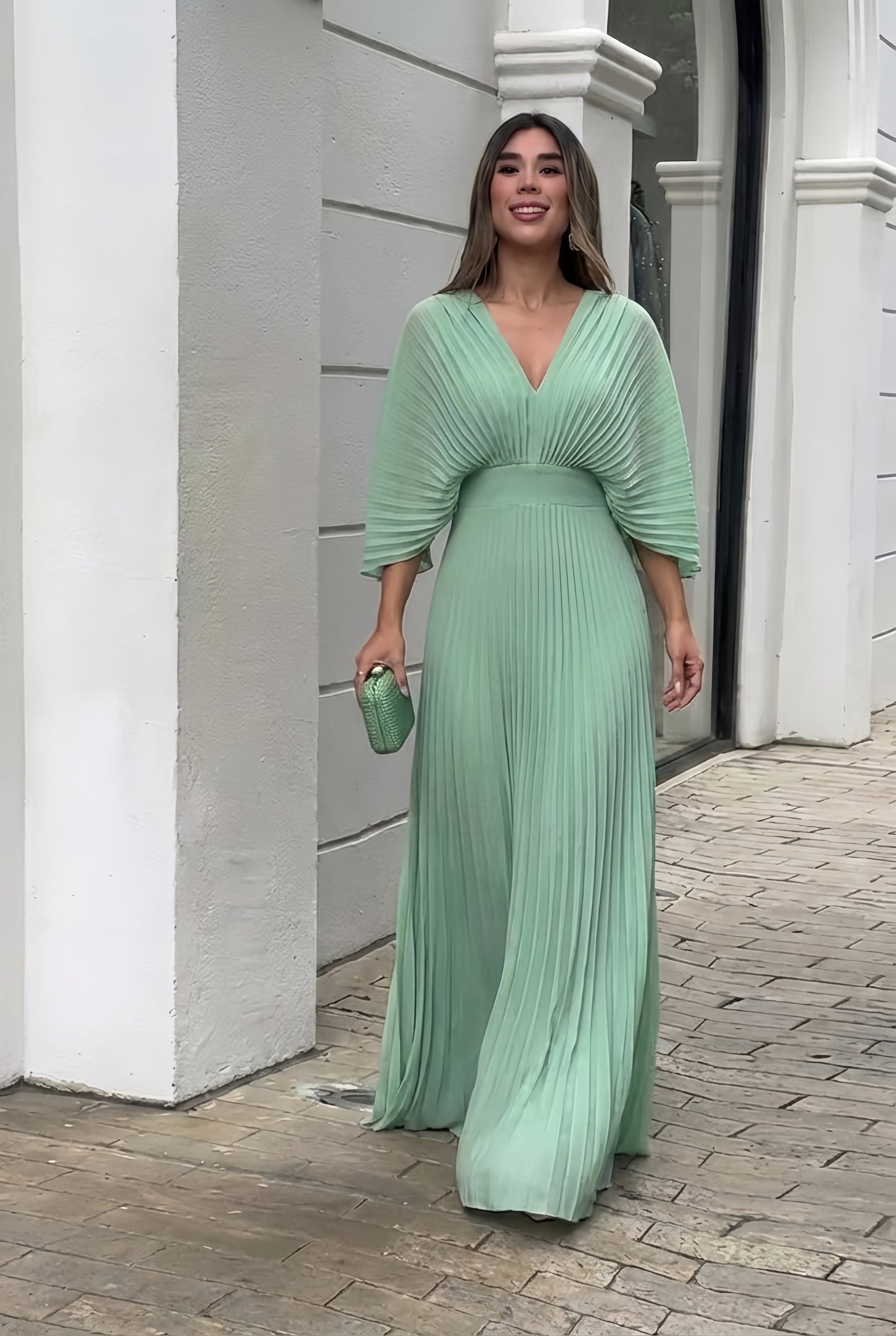Stephanie™ Elegantna Naborana Maxi Haljina