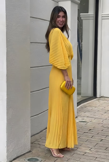 Stephanie™ Elegantna Naborana Maxi Haljina
