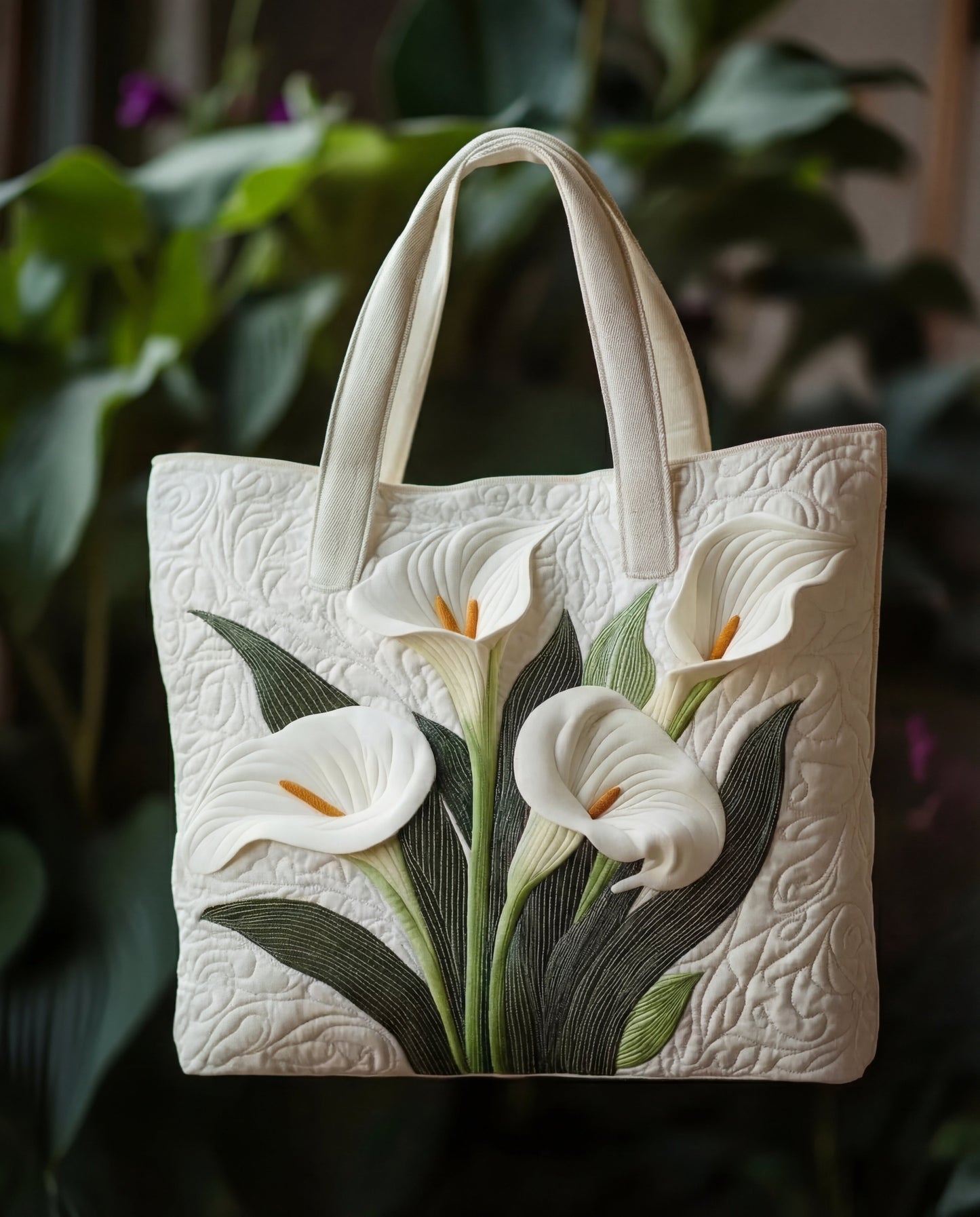 Ręcznie robiona torba pikowana "Concha Blanca"