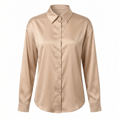 Elira | Women's Satin Button-Up Blouse