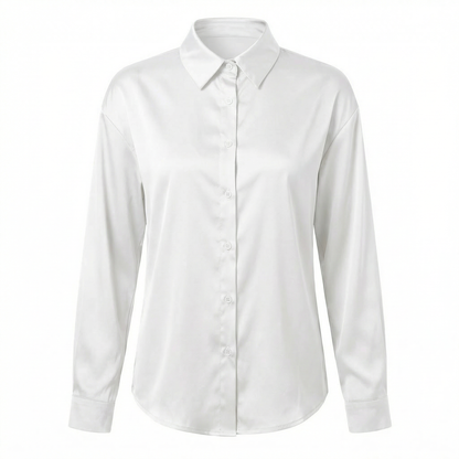Elira | Women's Satin Button-Up Blouse