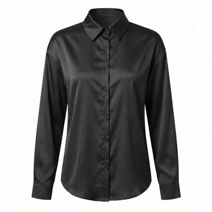 Elira | Women's Satin Button-Up Blouse