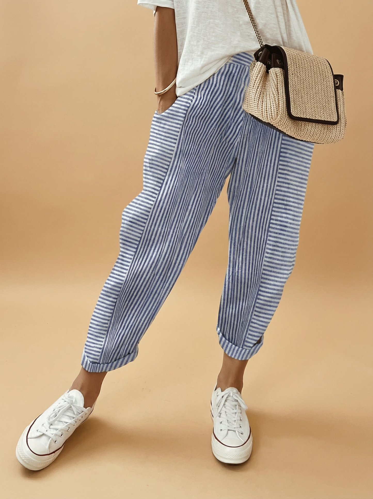 Sepha | Damenhose mit geradem Bein und Streifendesign