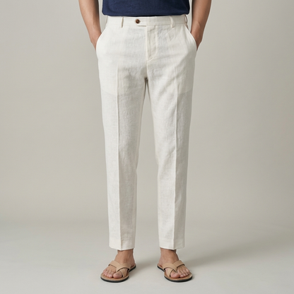 Elegante Pantalone Uomo Gamba Dritta Tasche Laterali
