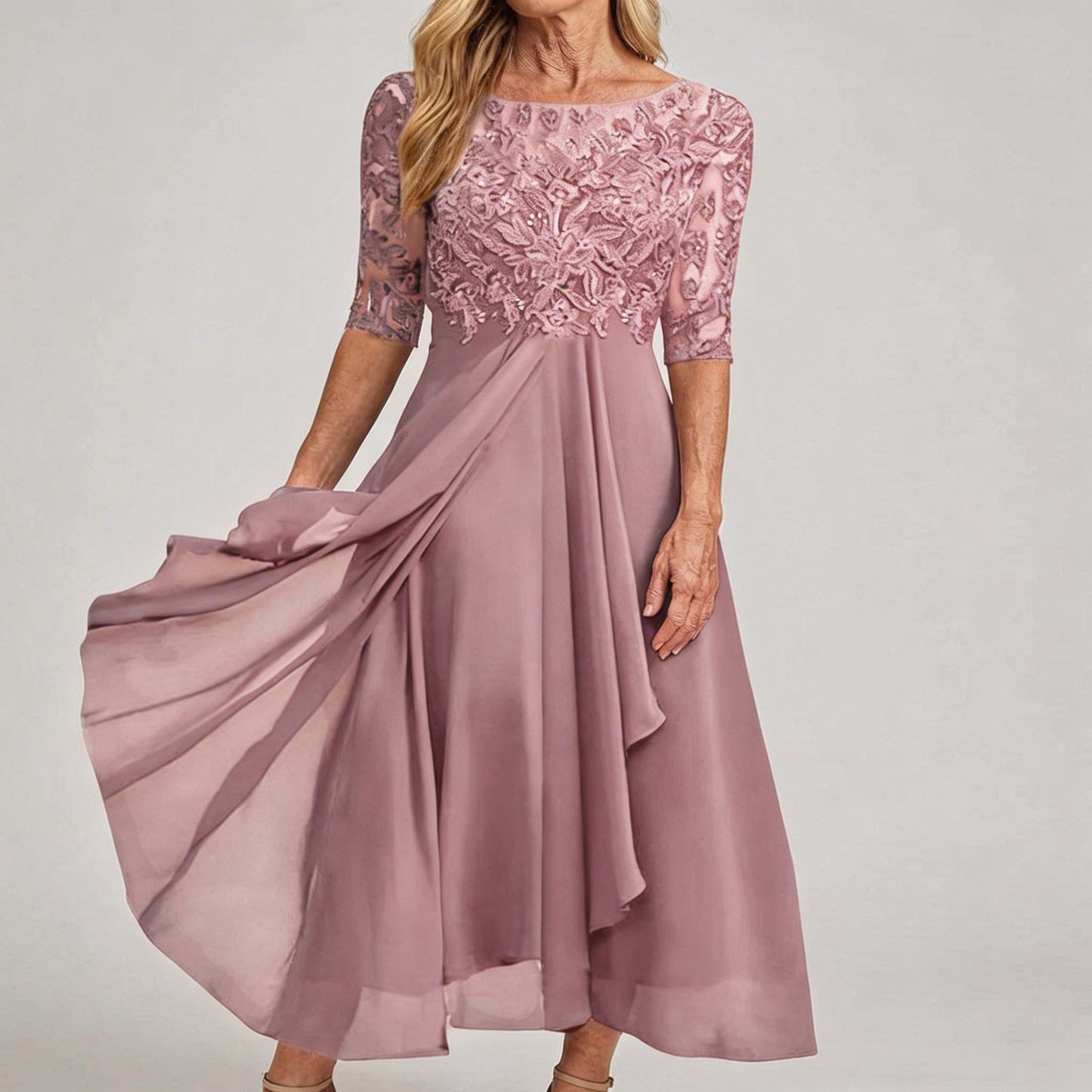ZARIA™ | The Flattering Lace Midi Dress